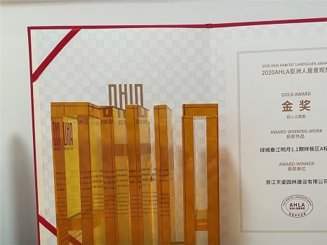 綠城春江明月1.1期樣板區(qū)A標(biāo)段獲2020AHLA亞洲人居景觀獎(jiǎng)金獎(jiǎng)